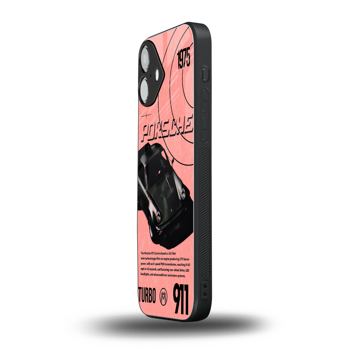 porshe 1975 back phone cover | glass case for iphone 16 plus