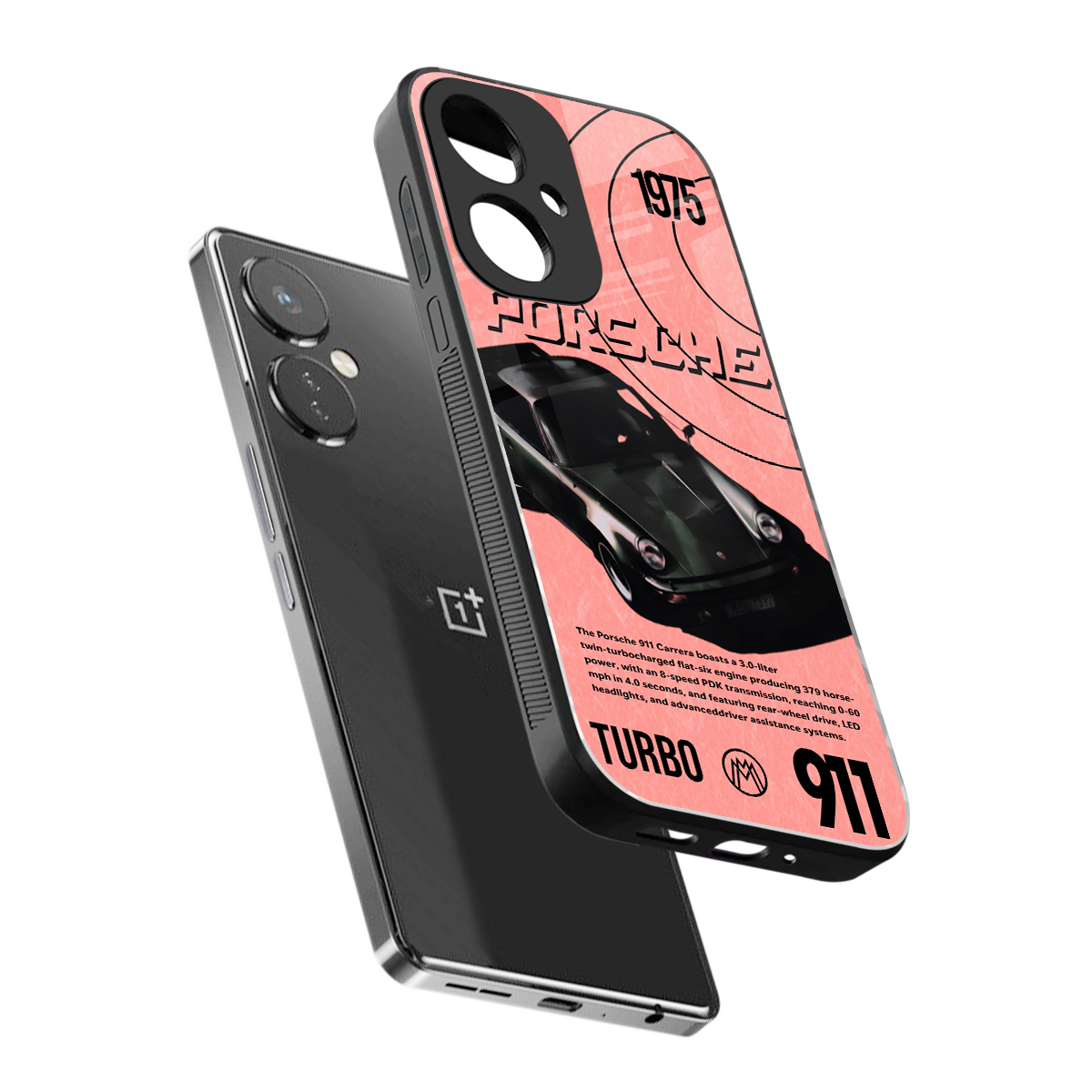 porshe 1975 back phone cover | glass case for oneplus nord ce 3