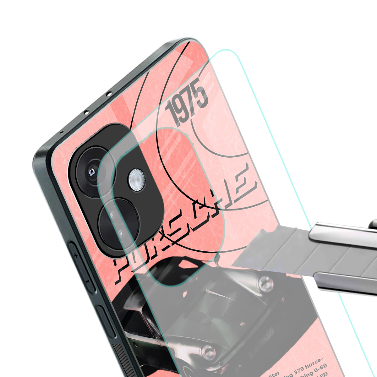 porshe 1975 back phone cover | glass case for oneplus nord ce 3