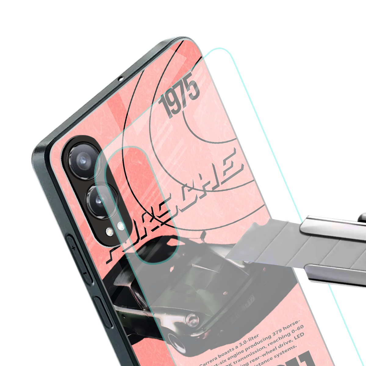 porshe 1975 back phone cover | glass case for oneplus nord ce 4 lite