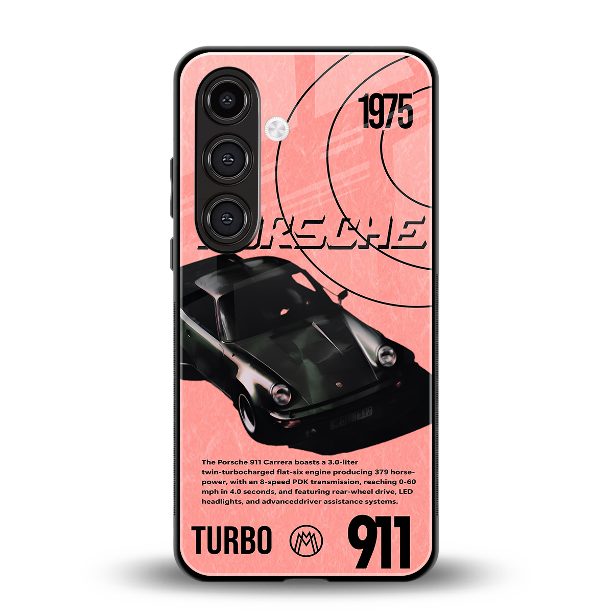 porshe 1975 back phone cover | glass case for samsung galaxy s25