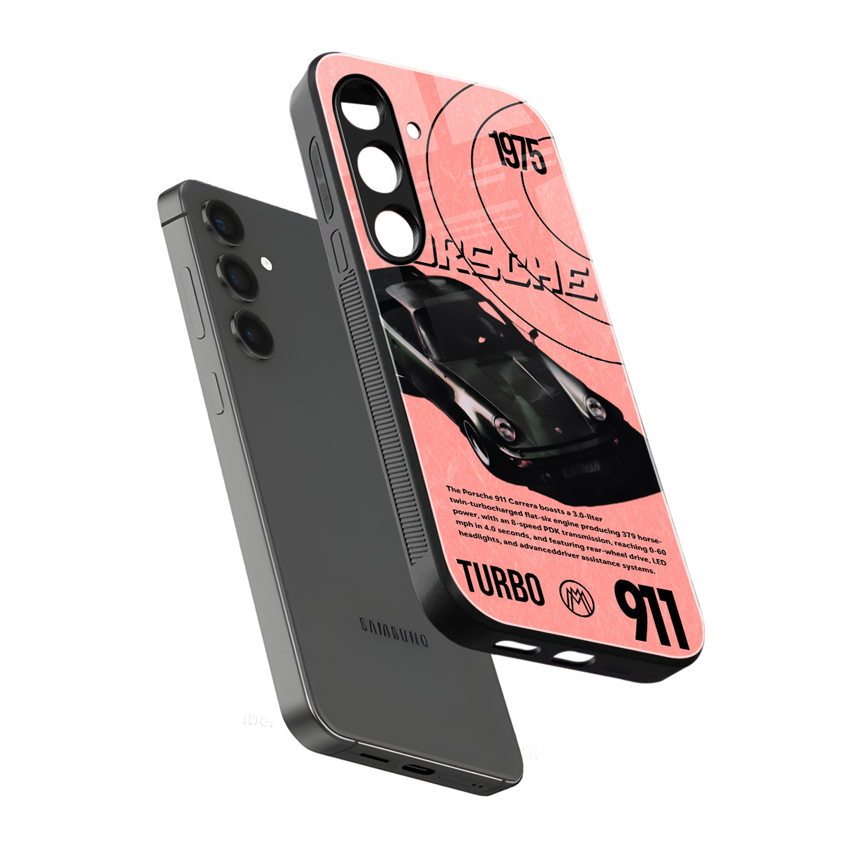 porshe 1975 back phone cover | glass case for samsung galaxy s25