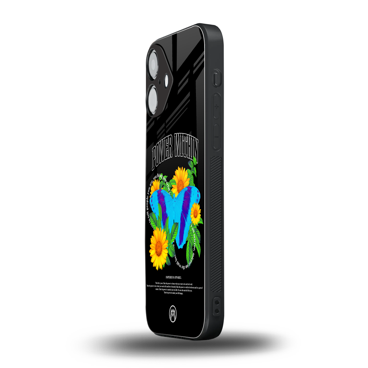 power within back phone cover | glass case for iphone 16