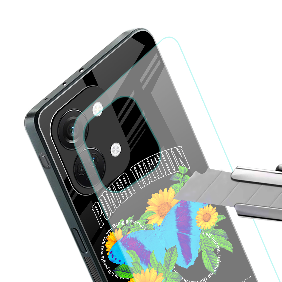 power within back phone cover | glass case for oneplus nord 3