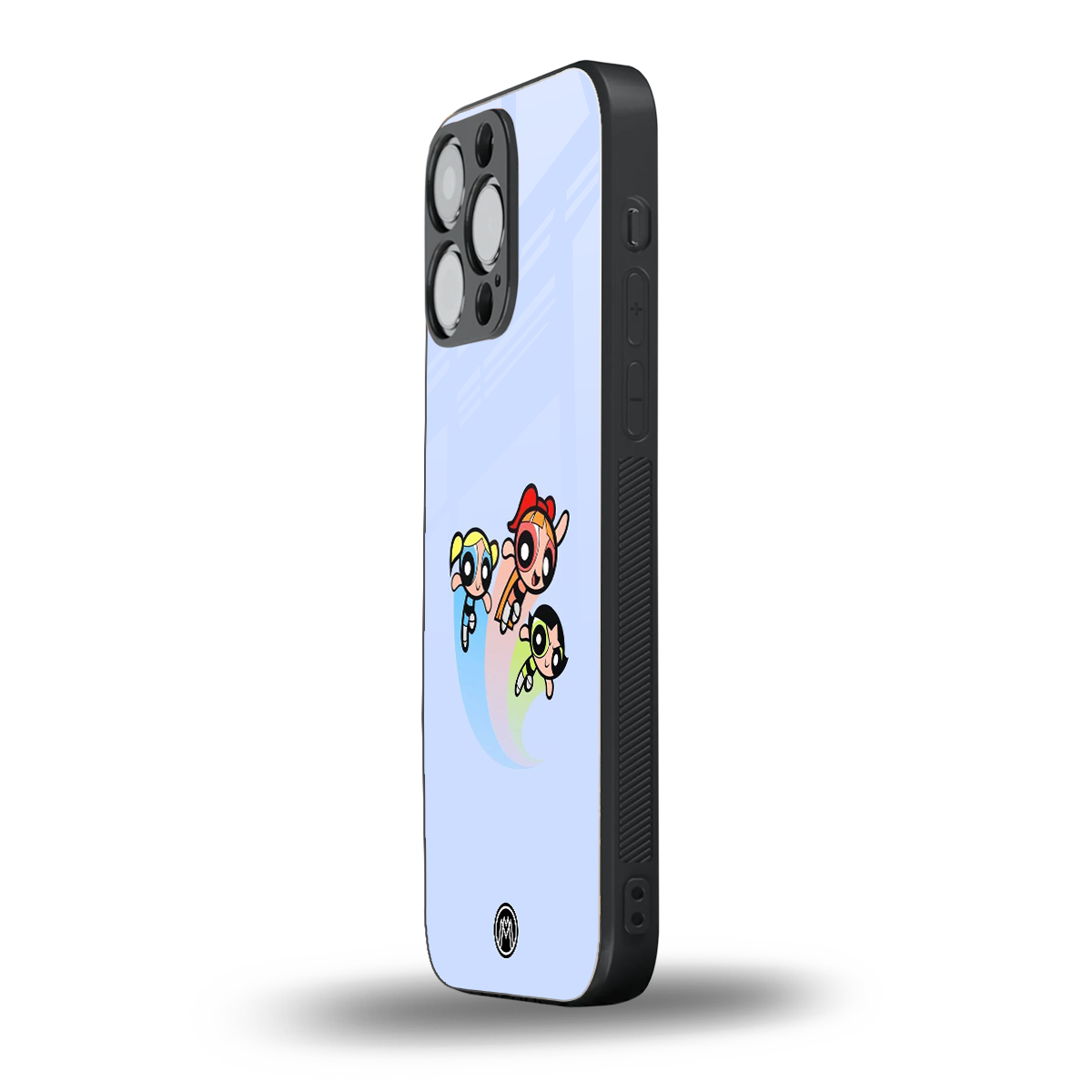 powerpuff girls cartoon back phone cover | glass case for iphone 15 pro max