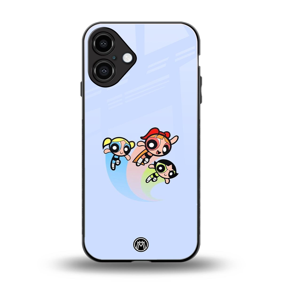 powerpuff girls cartoon back phone cover | glass case for iphone 16 plus