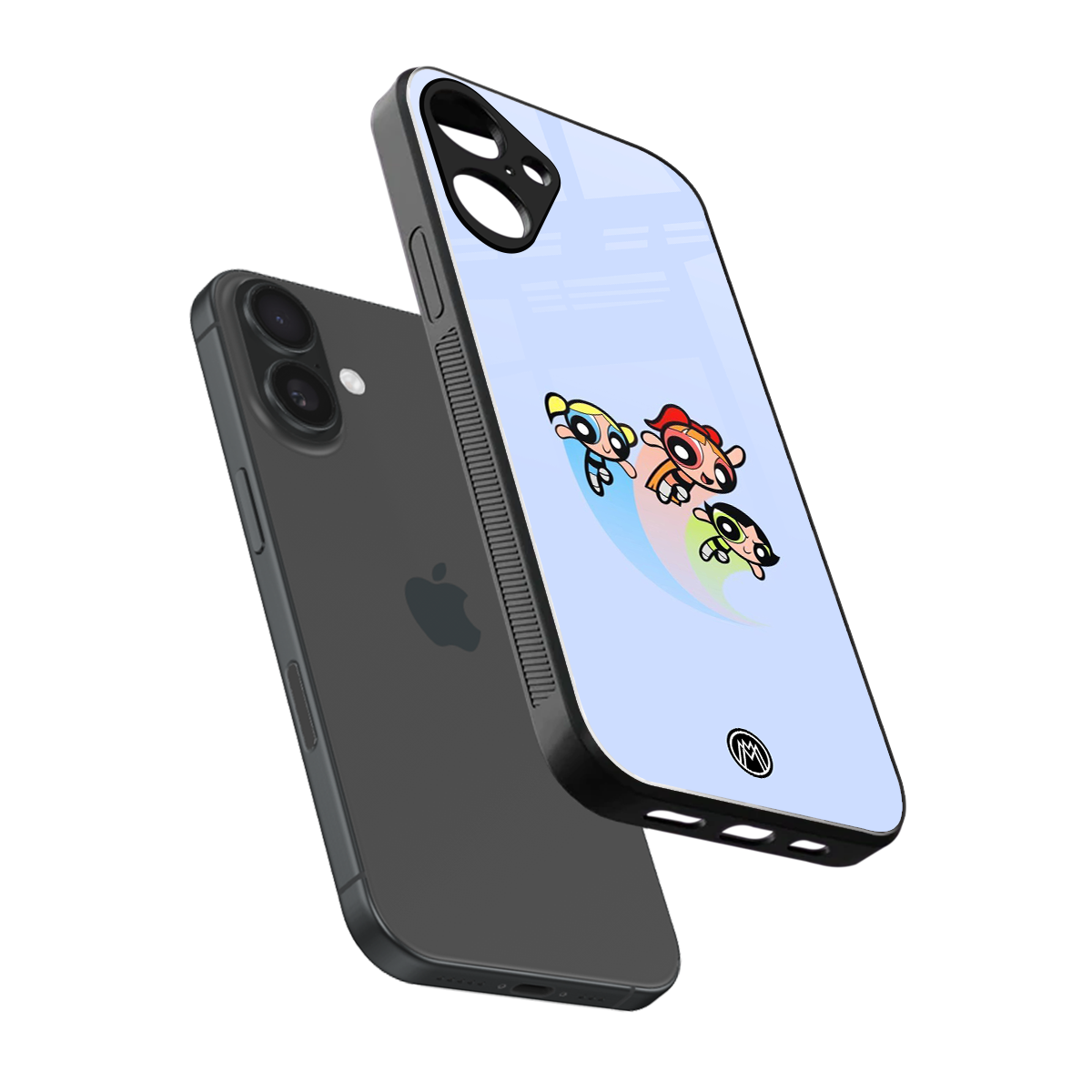 powerpuff girls cartoon back phone cover | glass case for iphone 16 plus