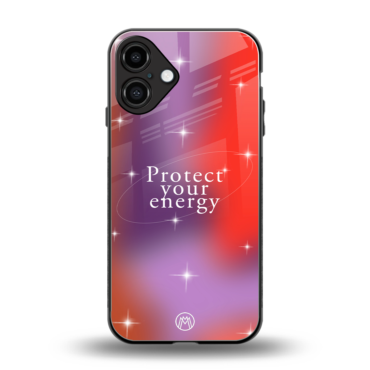 protect your energy back phone cover | glass case for iphone 16 plus