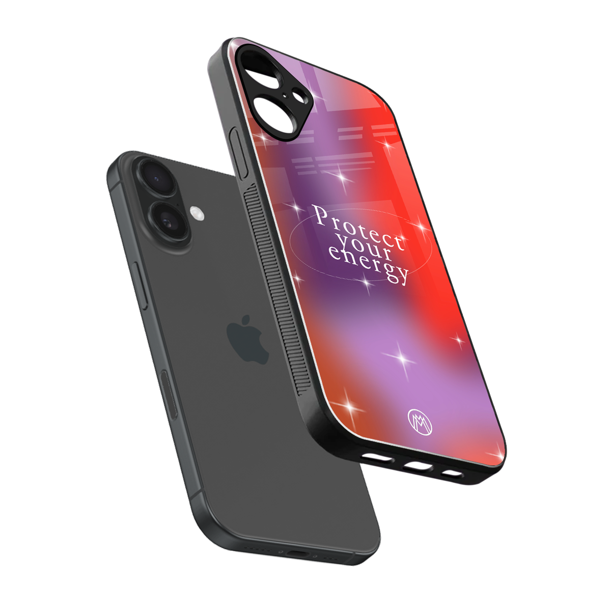 protect your energy back phone cover | glass case for iphone 16 plus