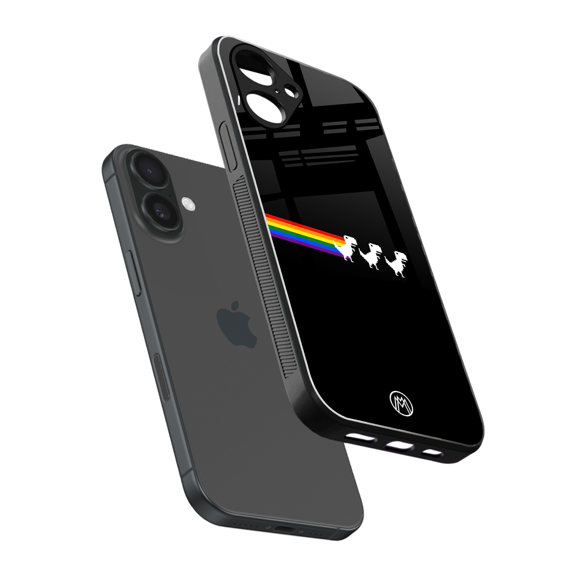 proud dinosaurs dark edition back phone cover | glass case for iphone 16
