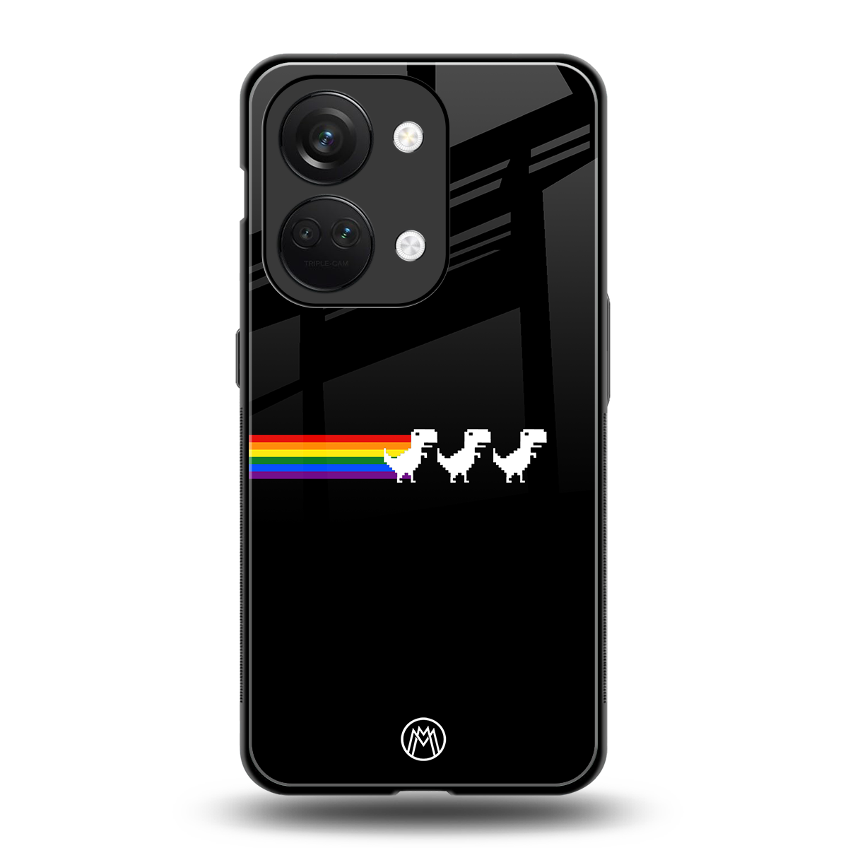 proud dinosaurs dark edition back phone cover | glass case for oneplus nord 3