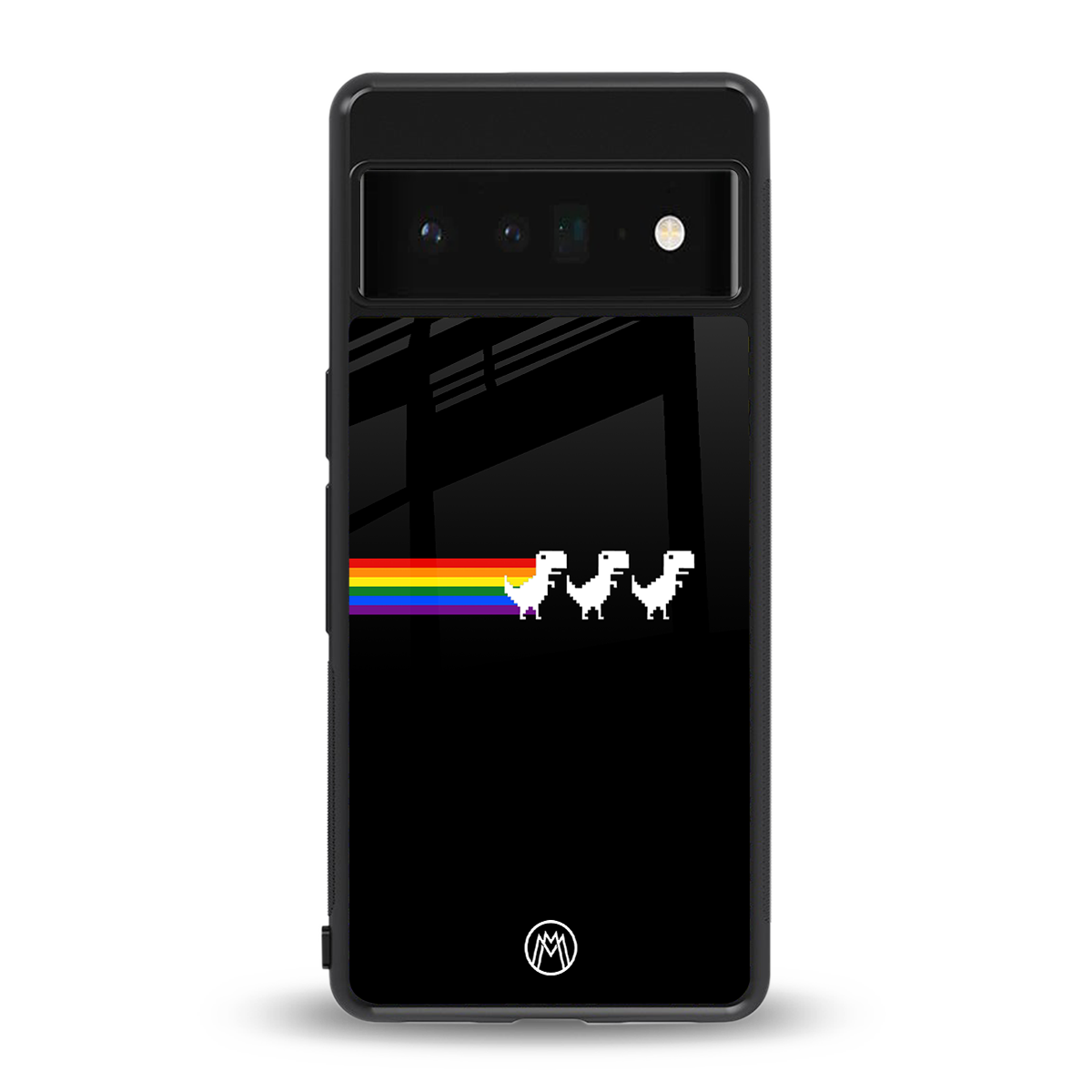 proud dinosaurs dark edition back phone cover | glass case for google pixel 6 pro