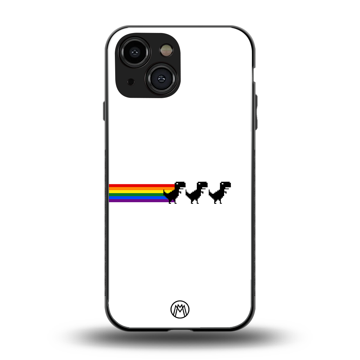 proud dinosaurs back phone cover | glass case for iphone 13 mini