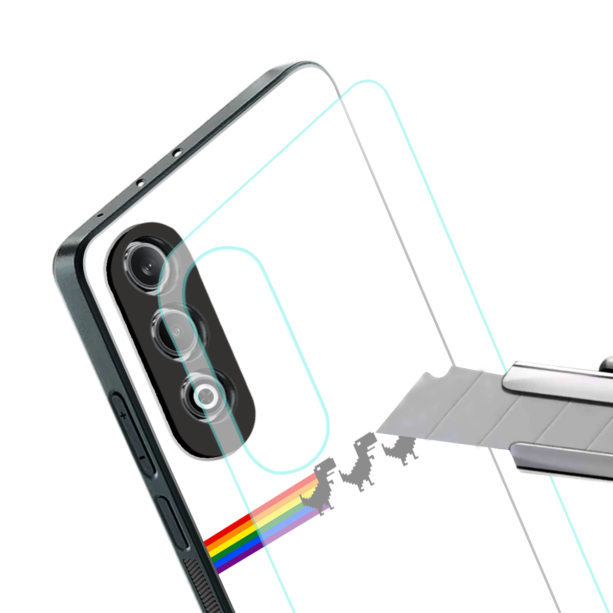 proud dinosaurs back phone cover | glass case for oneplus nord ce 4