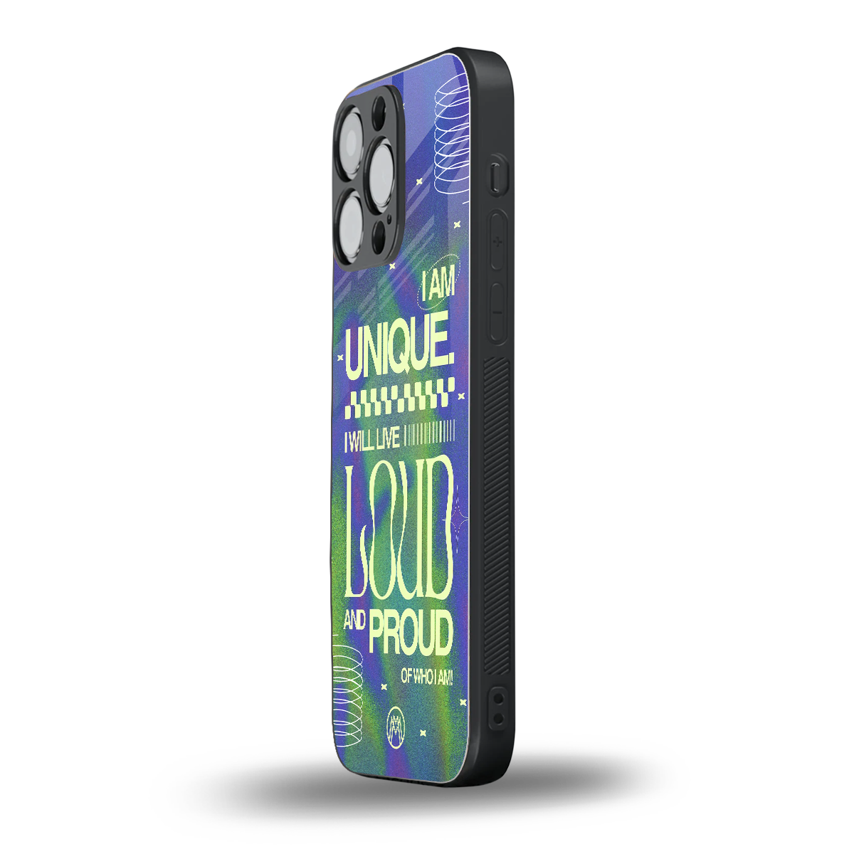 proudly me back phone cover | glass case for iphone 16 pro max
