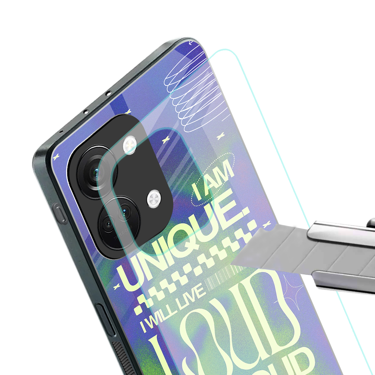 proudly me back phone cover | glass case for oneplus nord 3