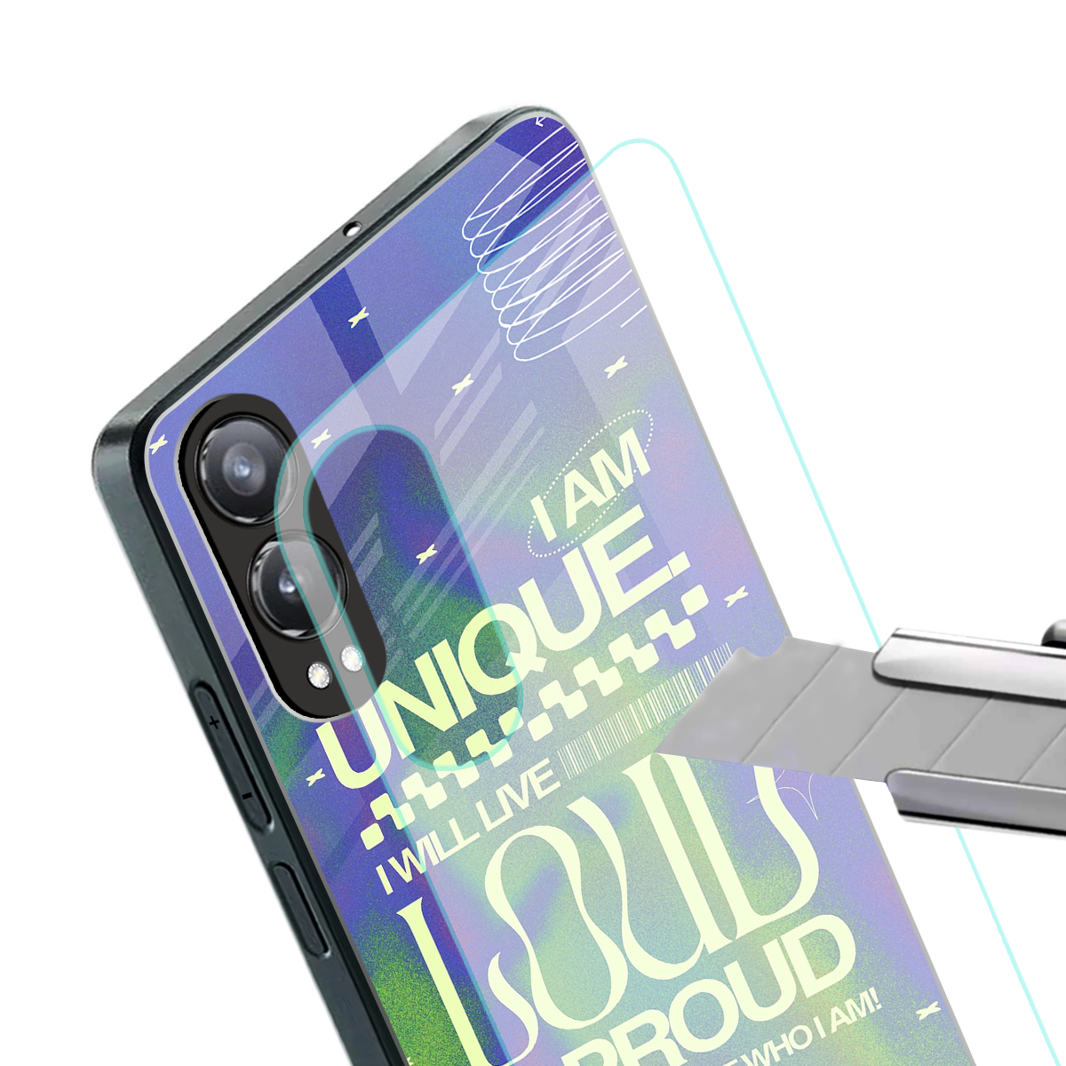 proudly me back phone cover | glass case for oneplus nord ce 4 lite