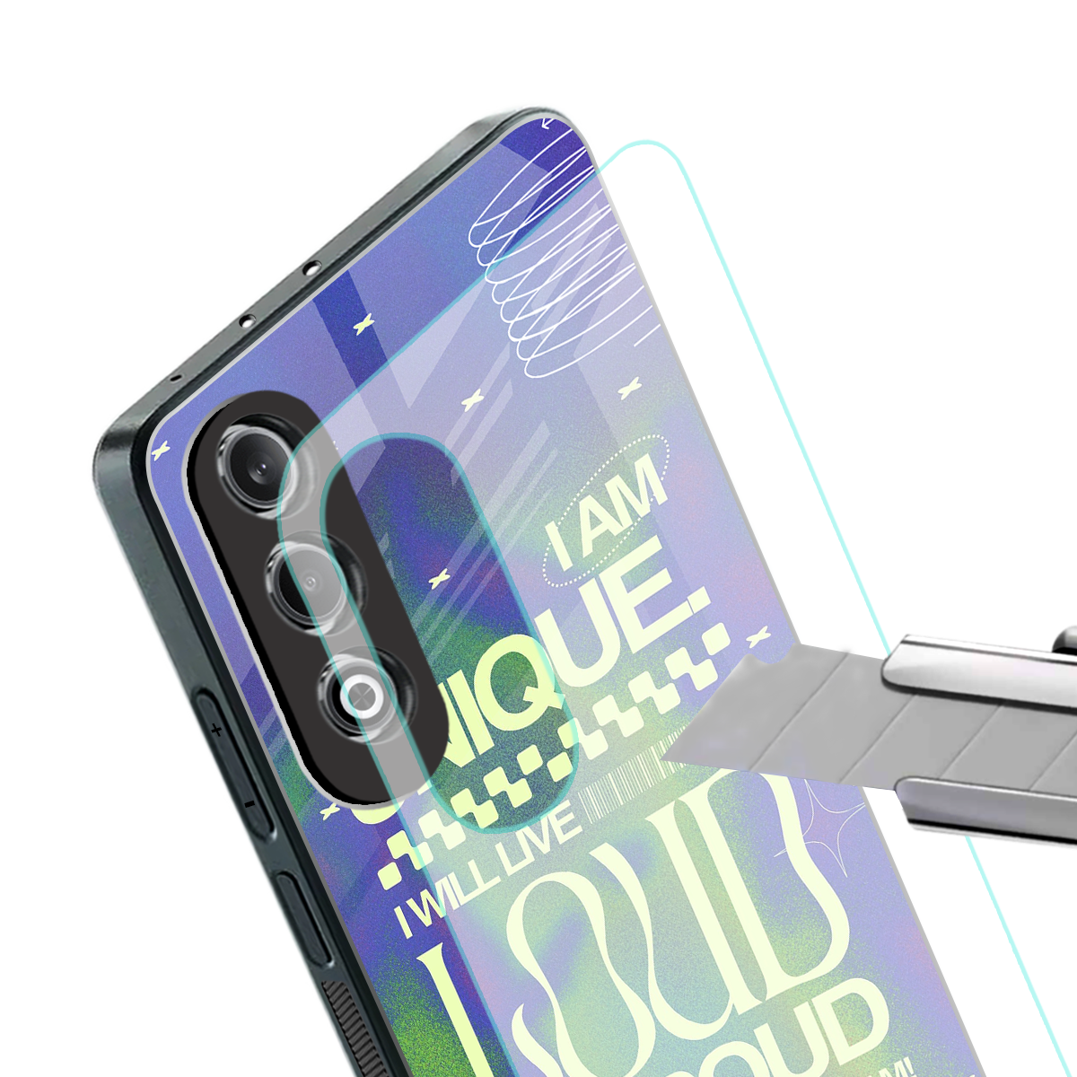 proudly me back phone cover | glass case for oneplus nord ce 4