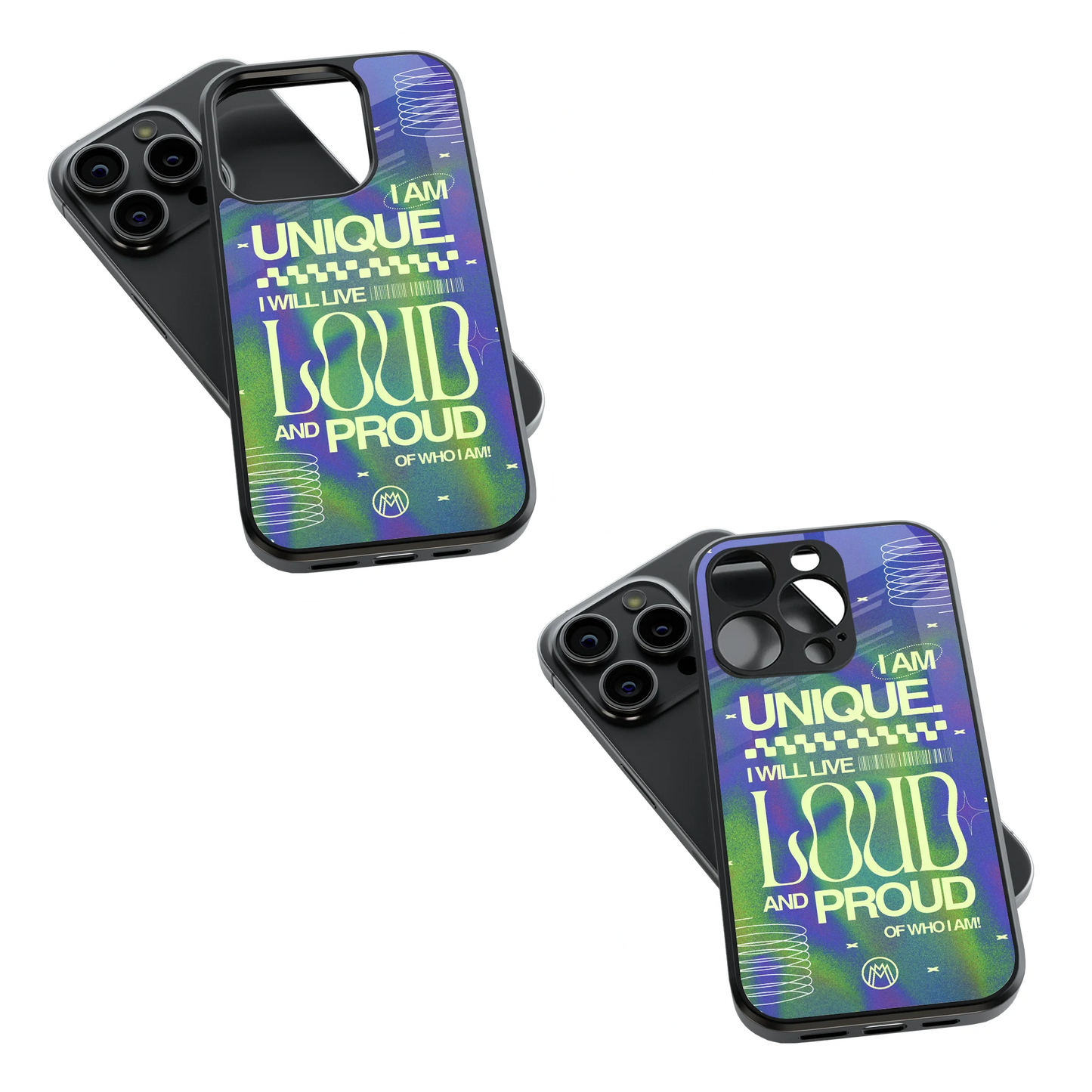 Trendy Glass Back Mobile Case for iPhone, Samsung, Redmi, OnePlus, Google Pixel, Motorola