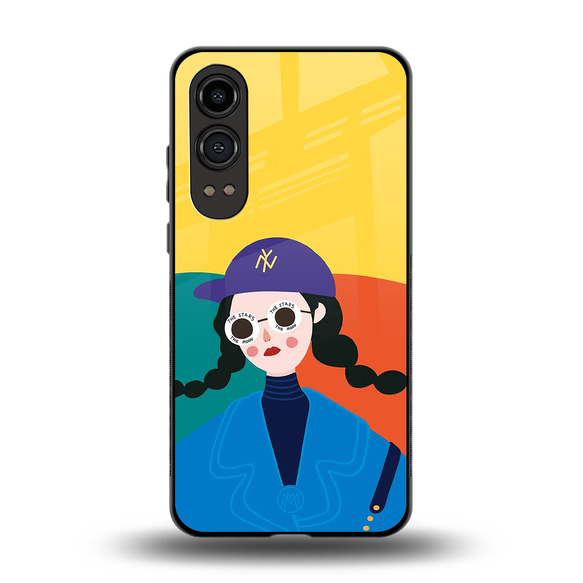 psychedelic chic back phone cover | glass case for oneplus nord ce 4 lite