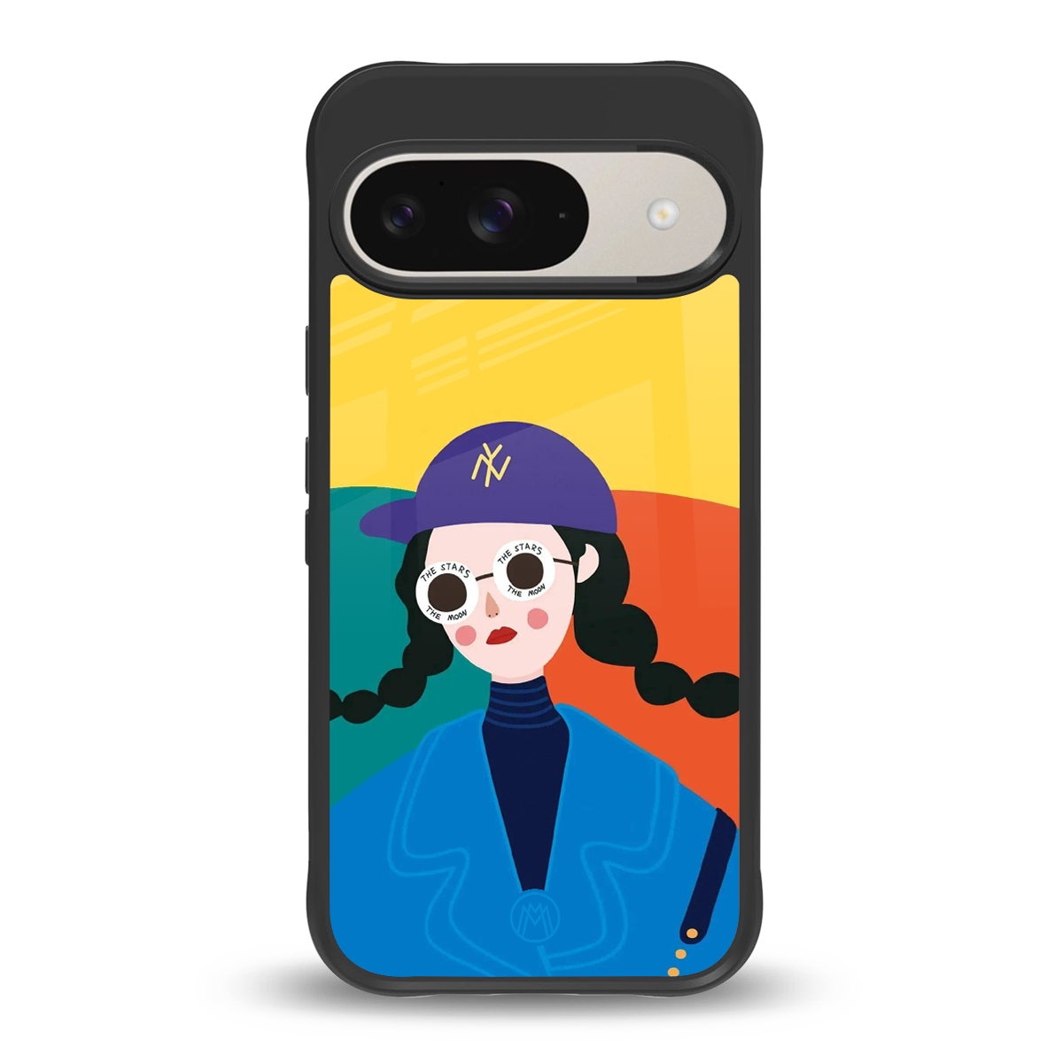 psychedelic chic back phone cover | glass case for google pixel 9