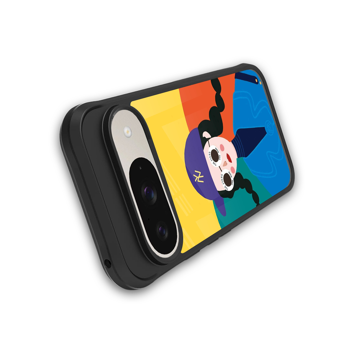 psychedelic chic back phone cover | glass case for google pixel 9