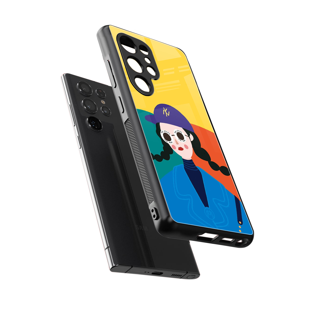 psychedelic chic back phone cover | glass case for samsung galaxy s25 ultra