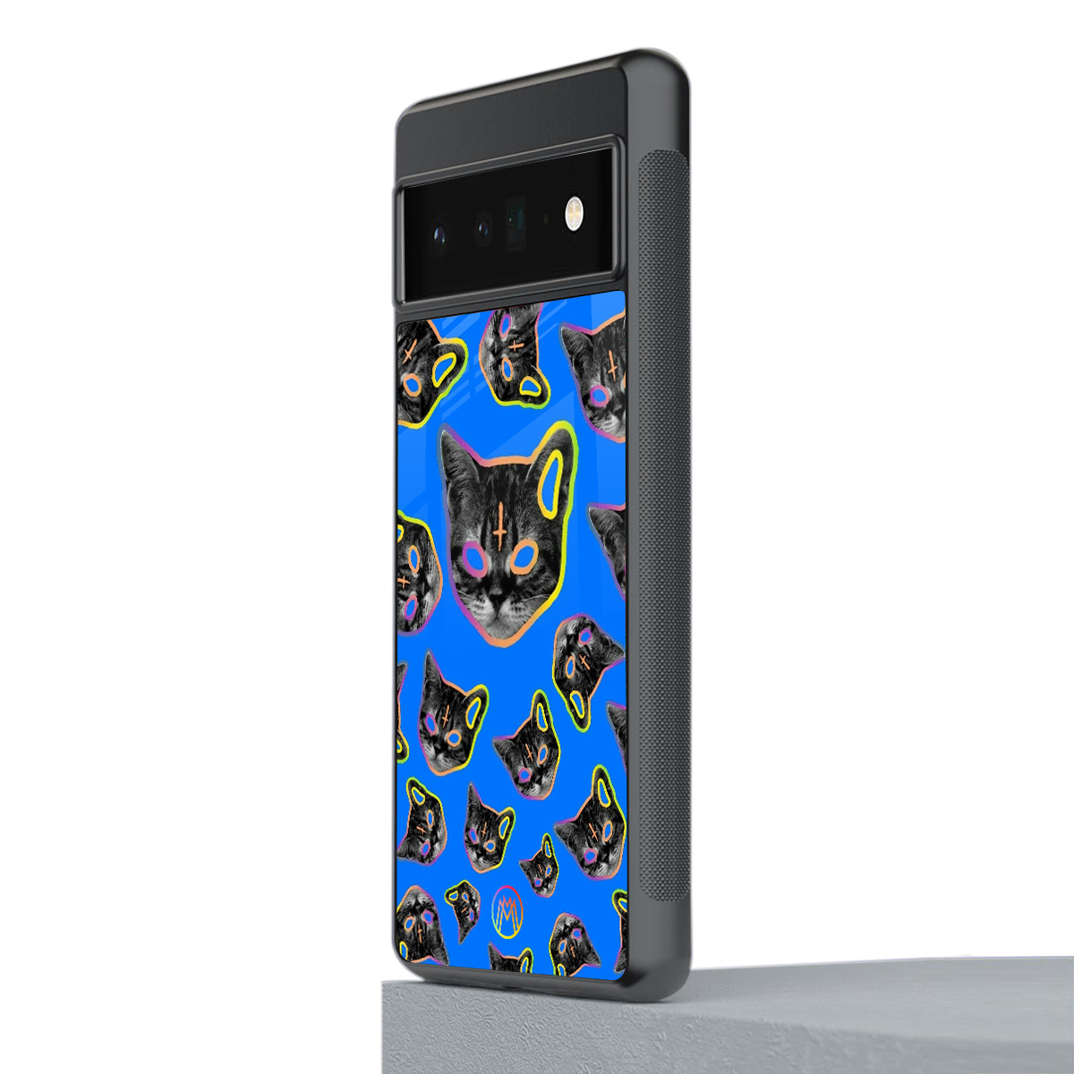 psychedelic paws back phone cover | glass case for google pixel 6 pro