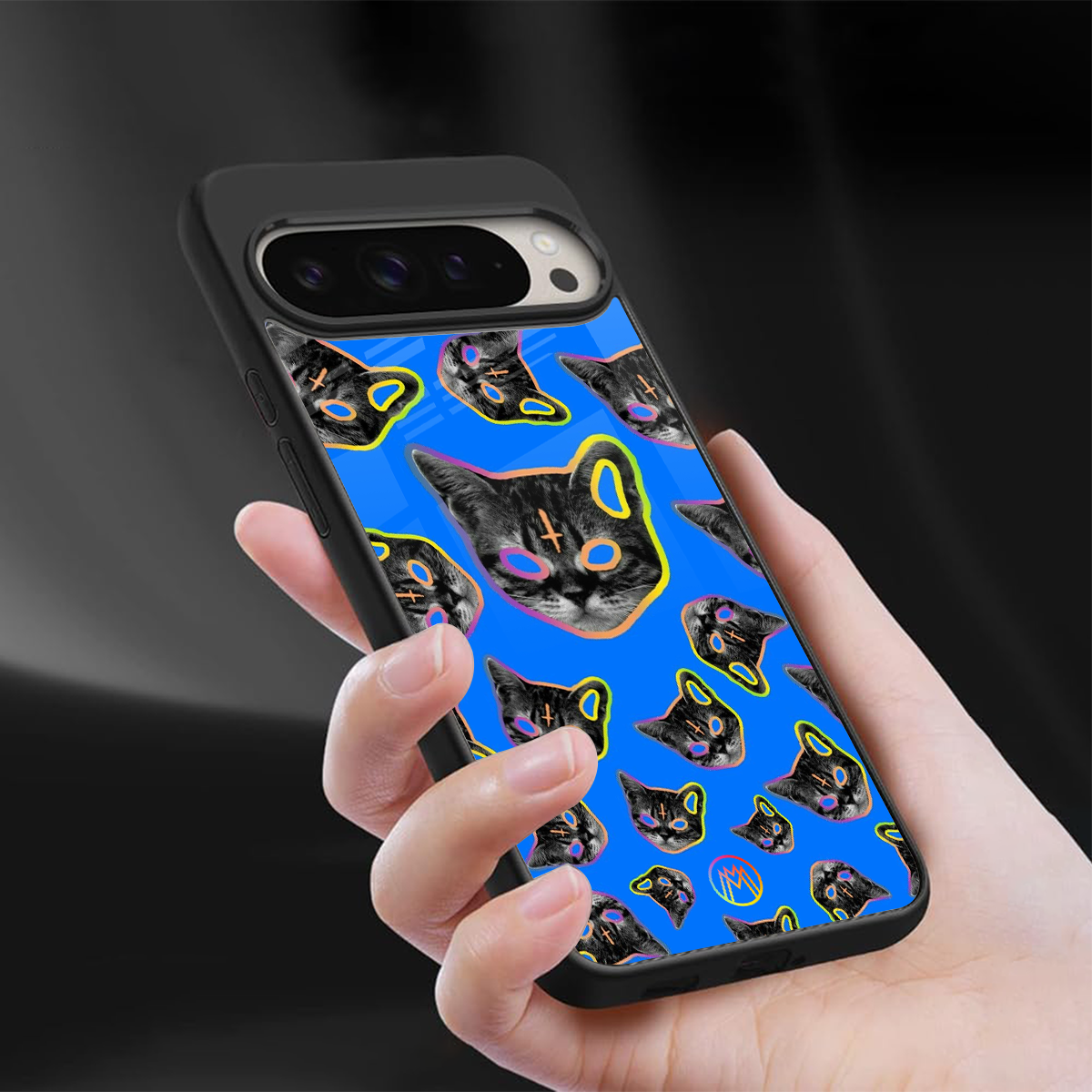 psychedelic paws back phone cover | glass case for google pixel 9 pro xl