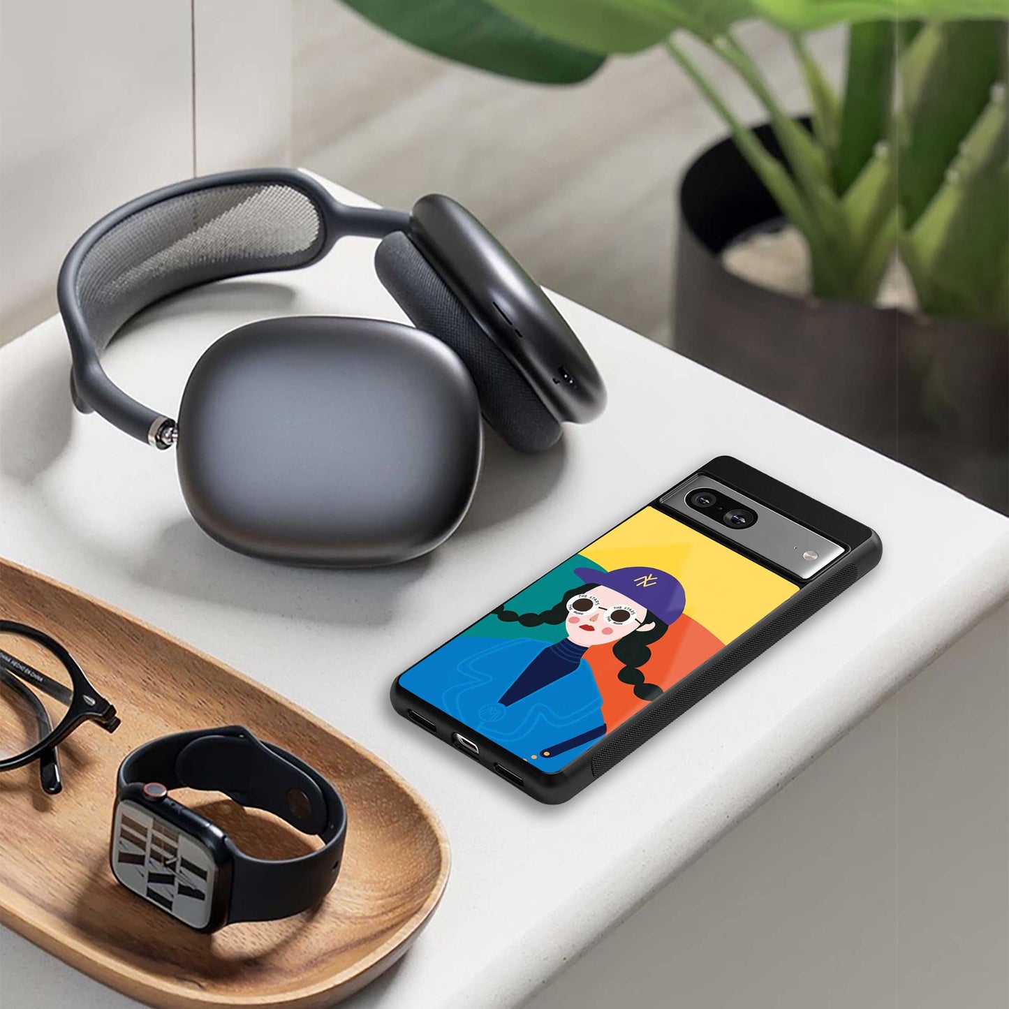 psychedelic chic back phone cover | glass case for oneplus nord 4