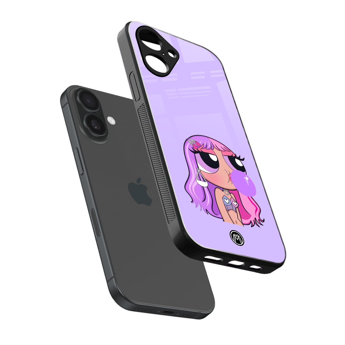 purple chic powerpuff girls back phone cover | glass case for iphone 16