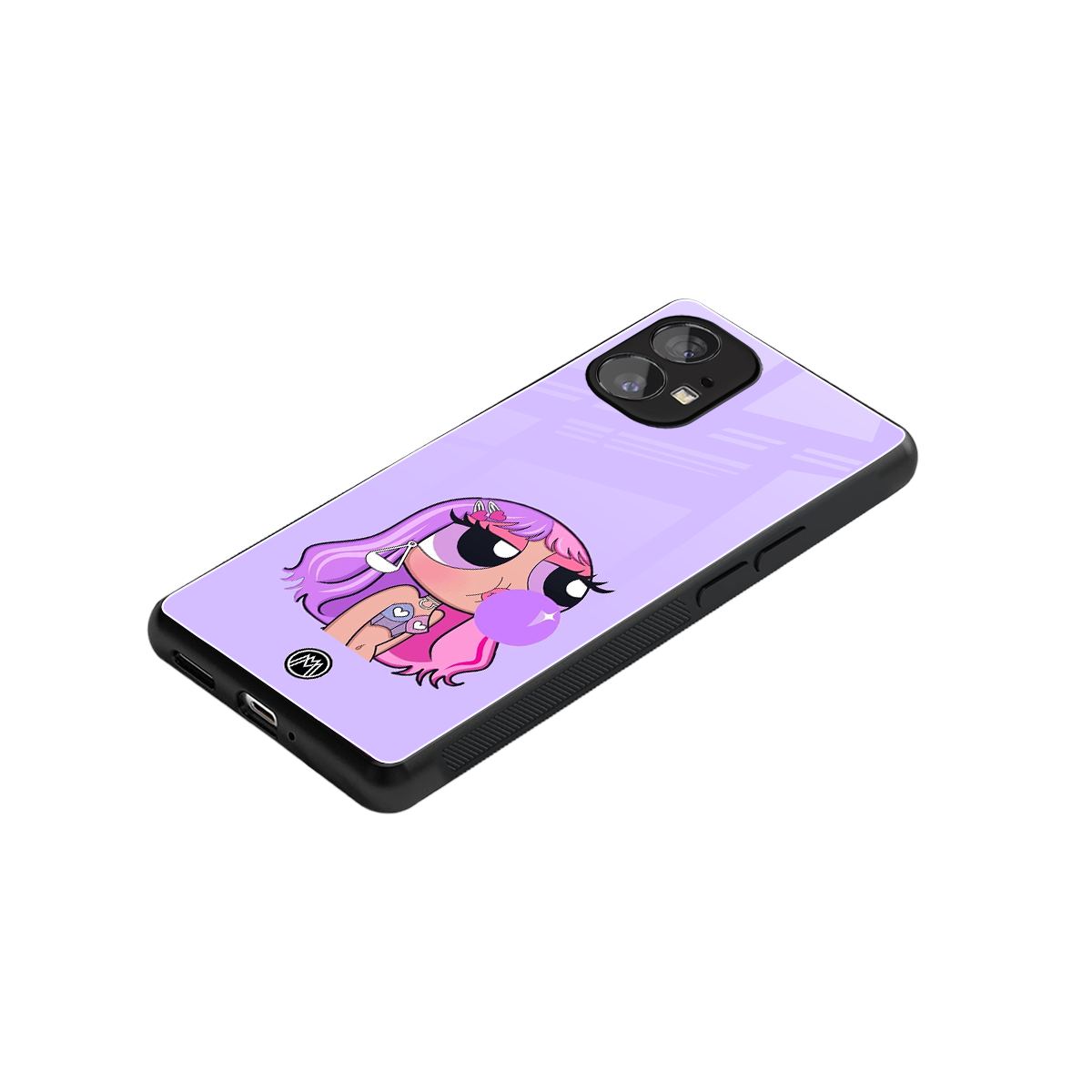 purple chic powerpuff girls back phone cover | glass case for nothing phone 1