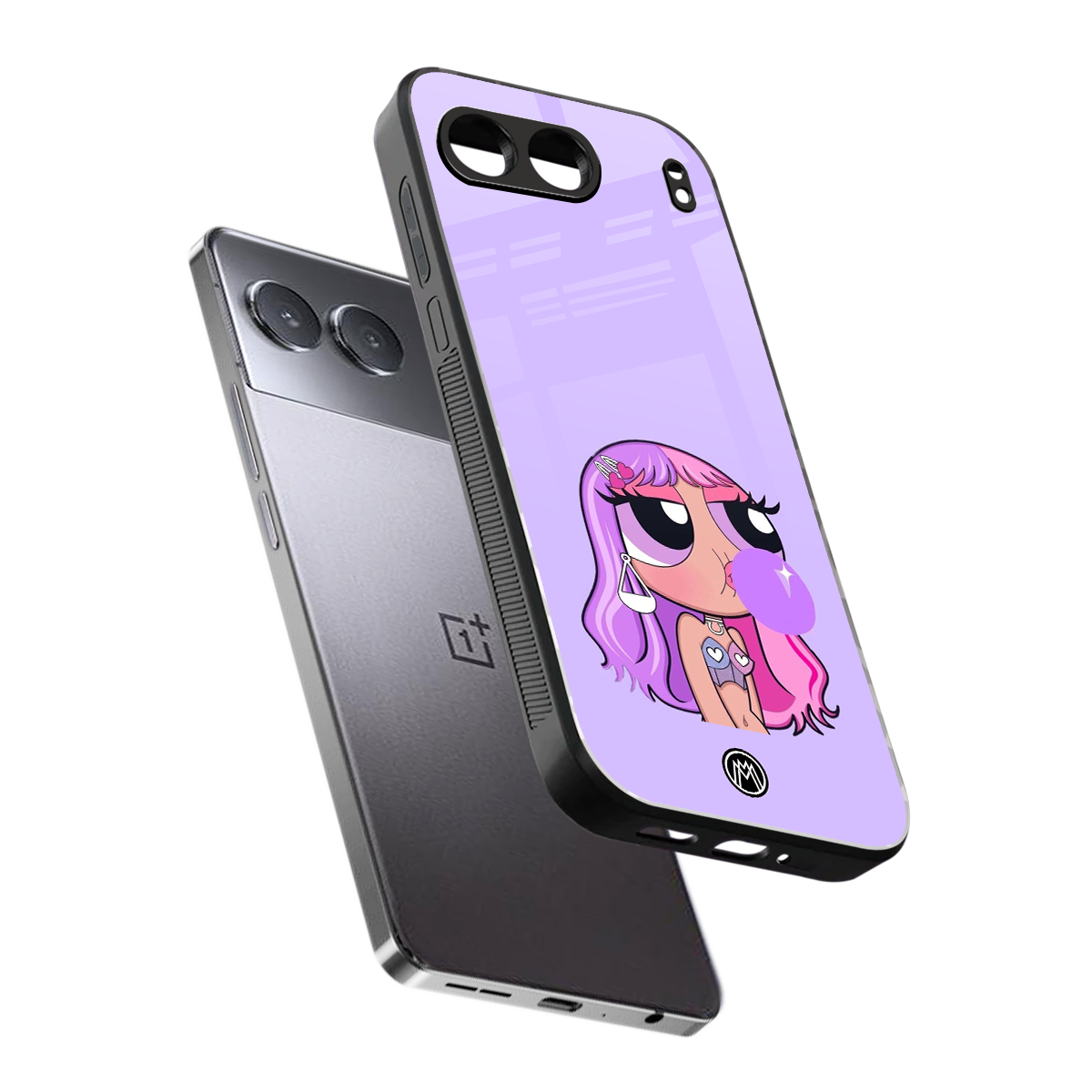 purple chic powerpuff girls back phone cover | glass case for oneplus nord 4