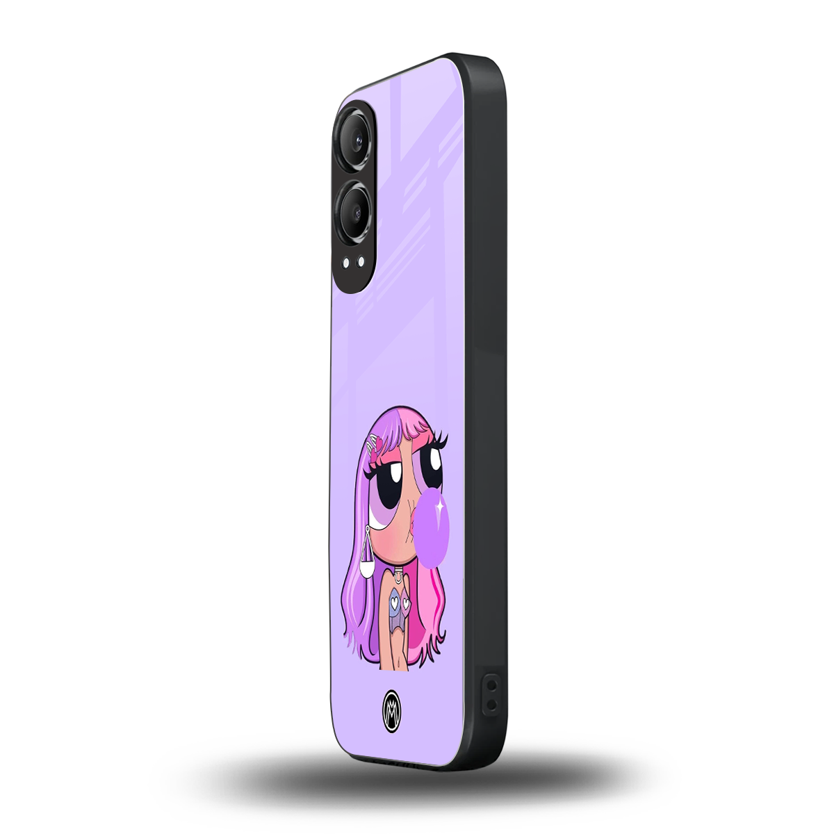 purple chic powerpuff girls back phone cover | glass case for oneplus nord ce 4 lite