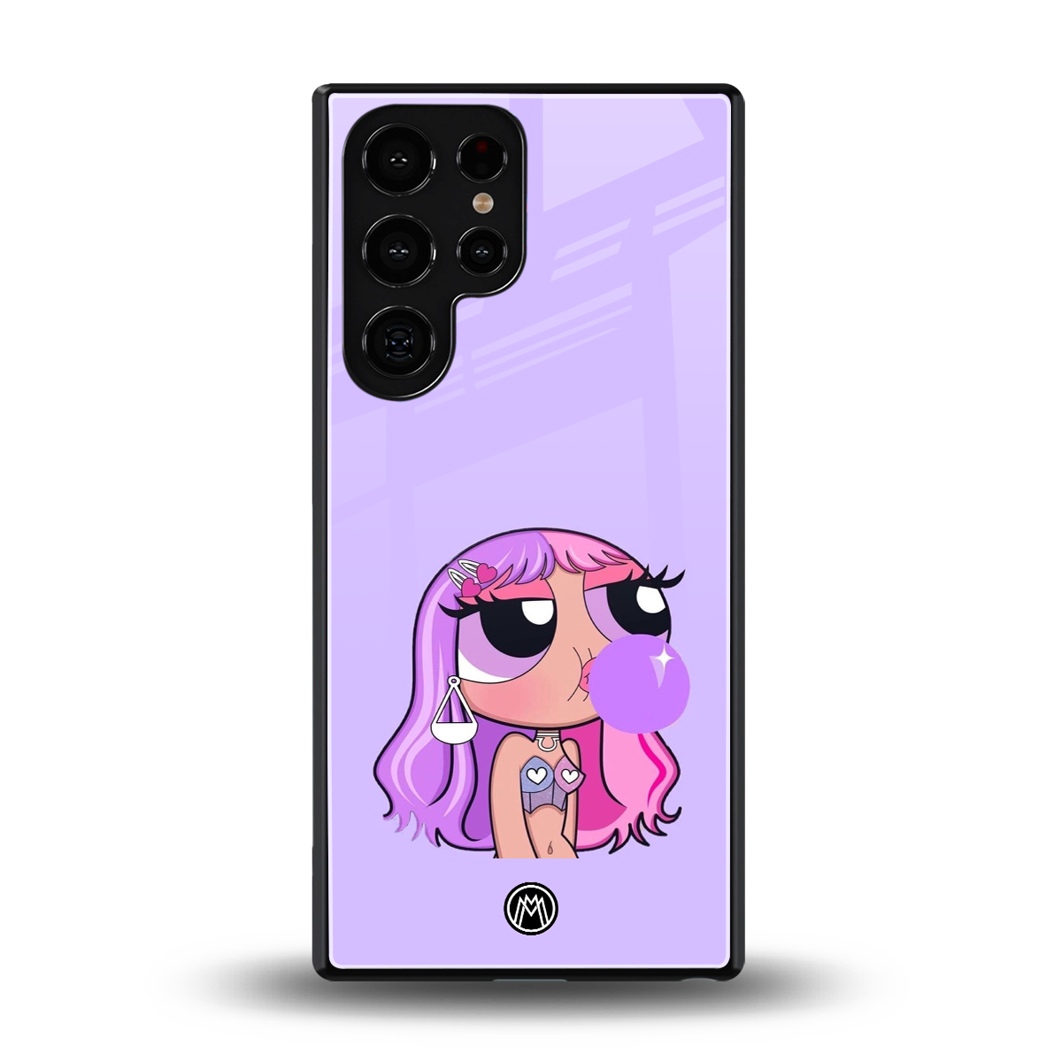 purple chic powerpuff girls back phone cover | glass case for samsung galaxy s25 ultra