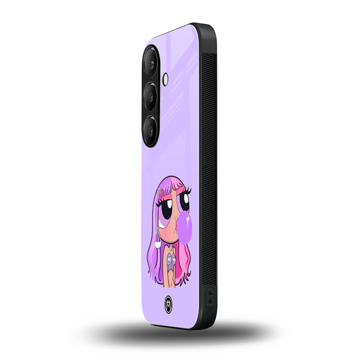 purple chic powerpuff girls back phone cover | glass case for samsung galaxy s24 fe