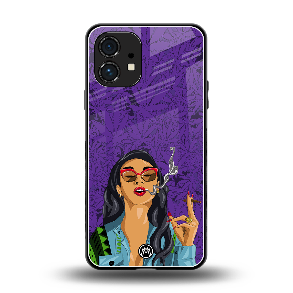 purple smoke back phone cover | glass case for nothing phone 1