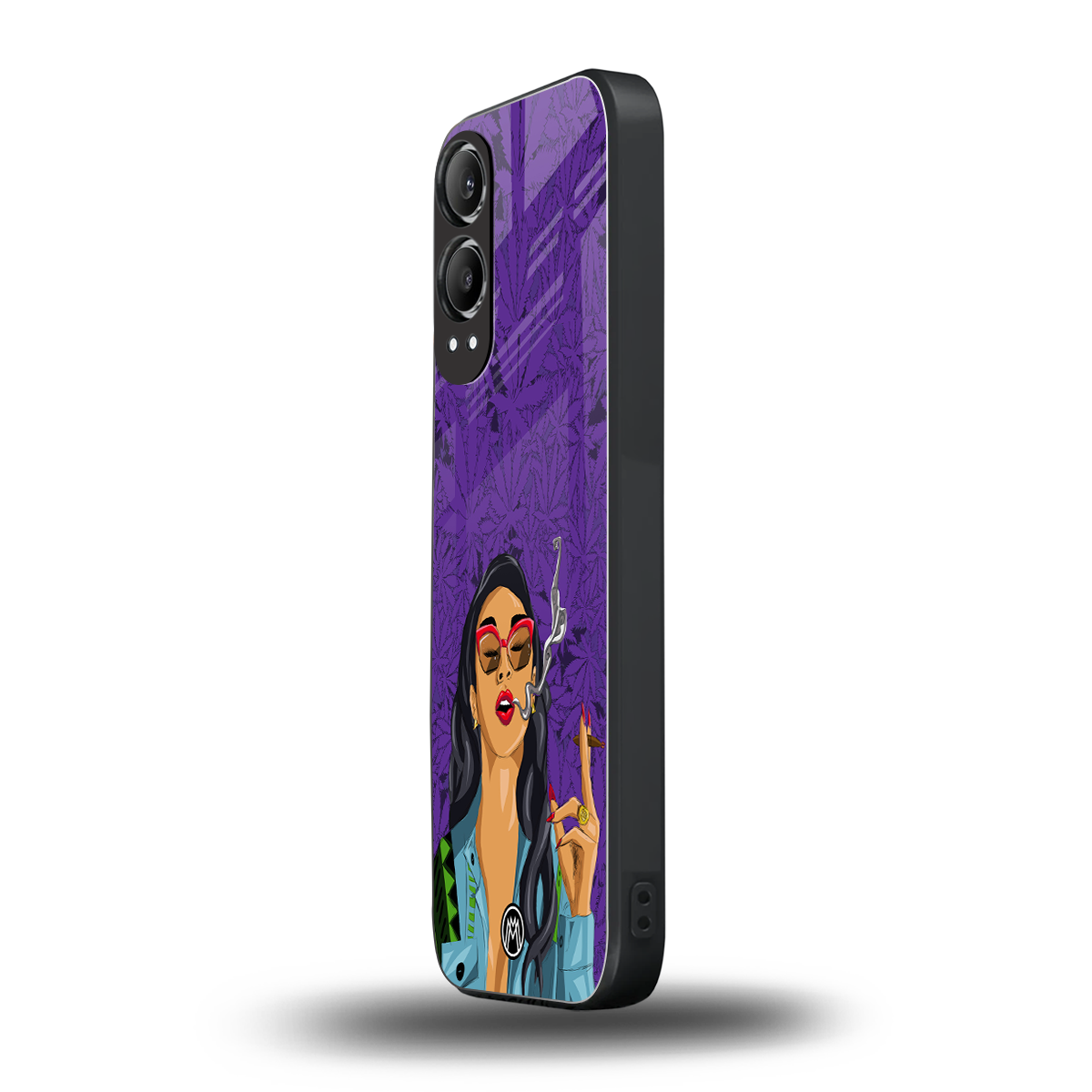 purple smoke back phone cover | glass case for oneplus nord ce 4 lite