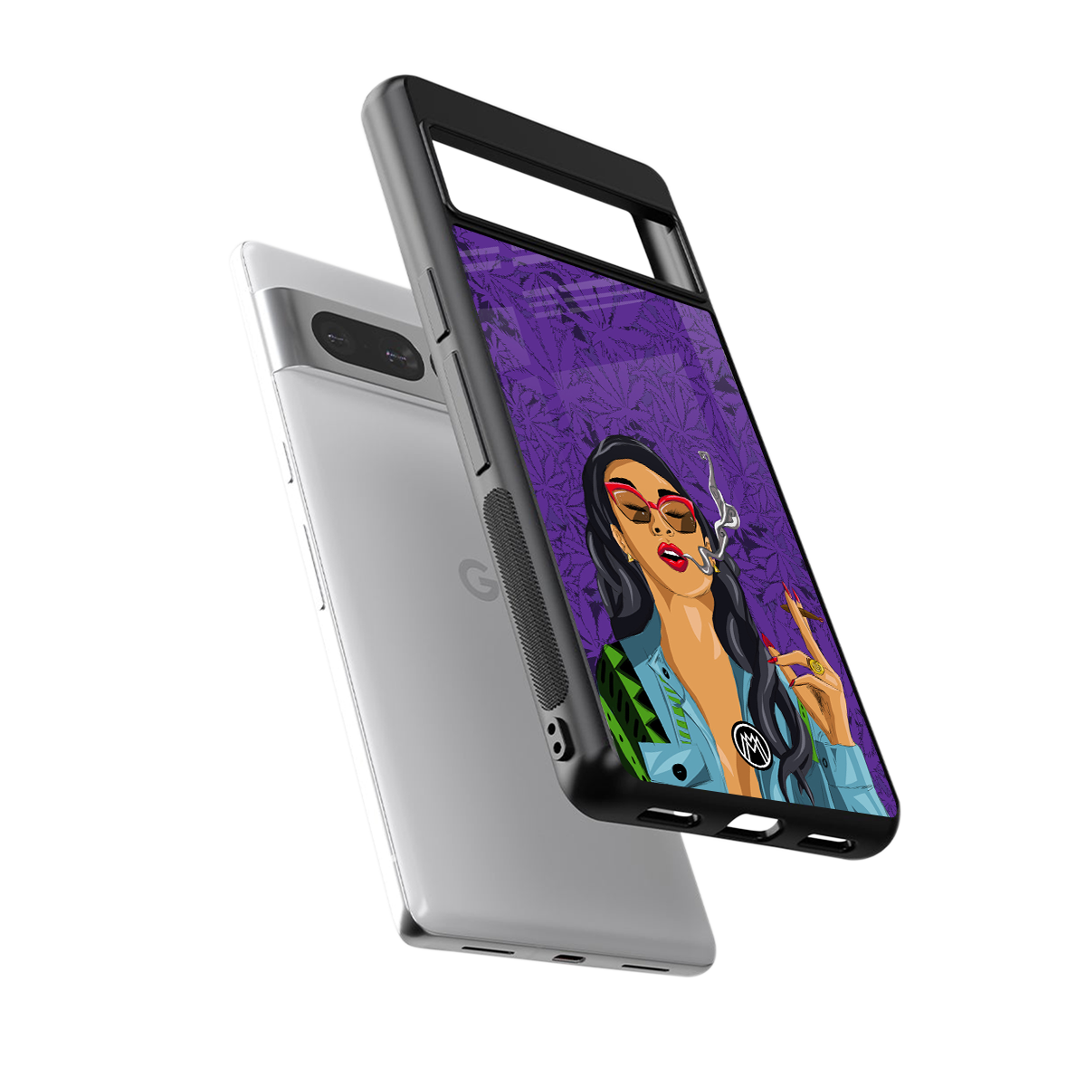 purple smoke back phone cover | glass case for google pixel 7 pro