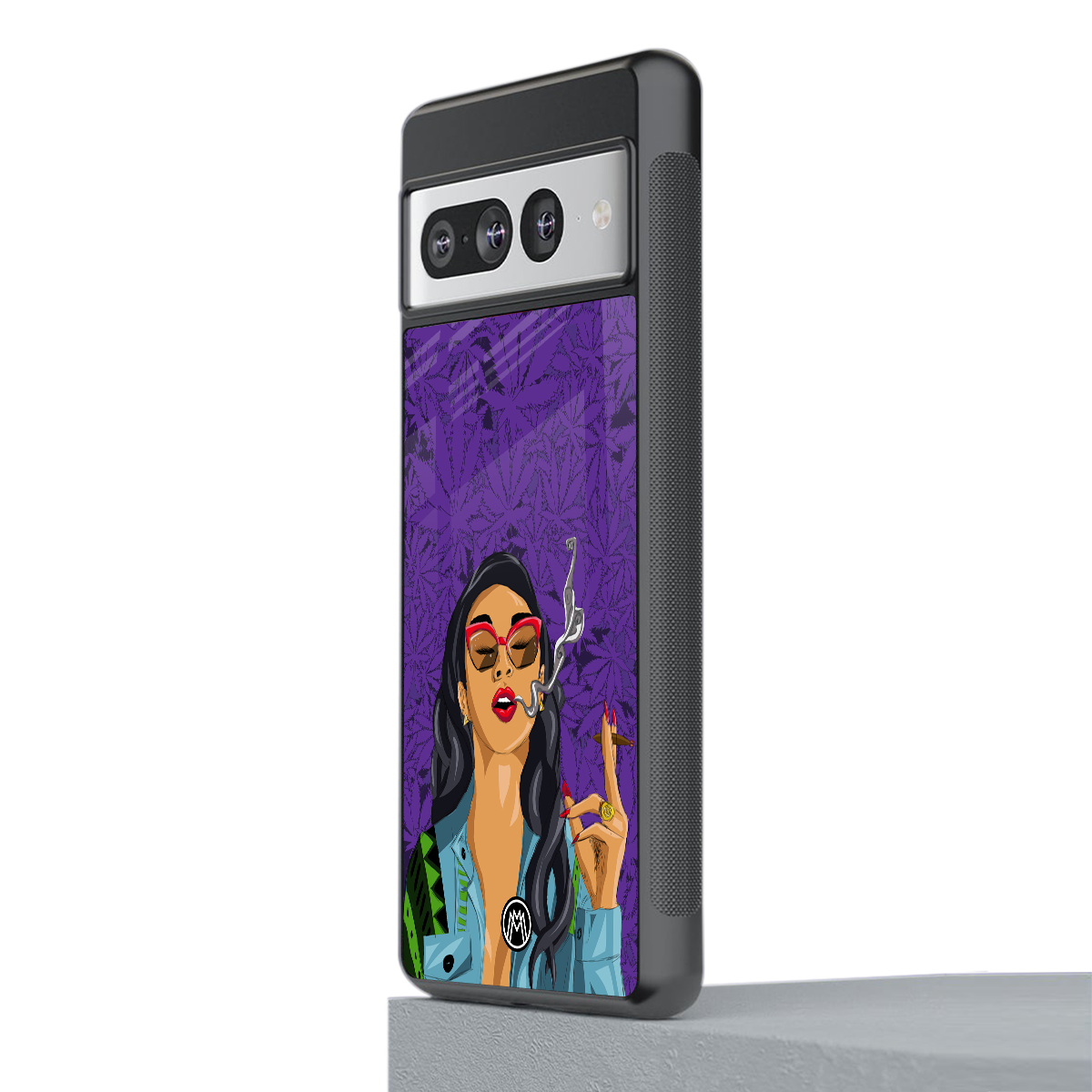 purple smoke back phone cover | glass case for google pixel 7 pro