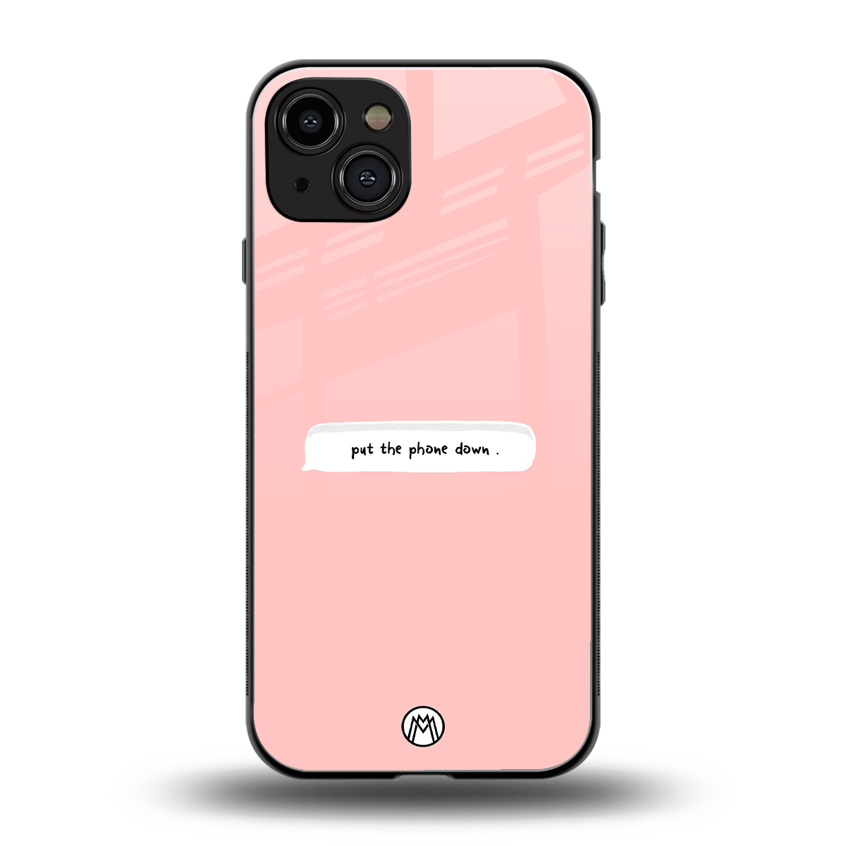 put the phone down back phone cover | glass case for iphone 15
