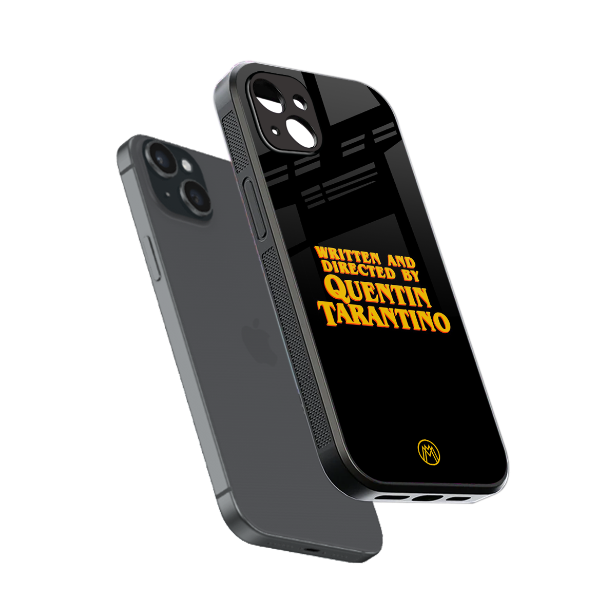 quentin tarantino back phone cover | glass case for iphone 15 plus