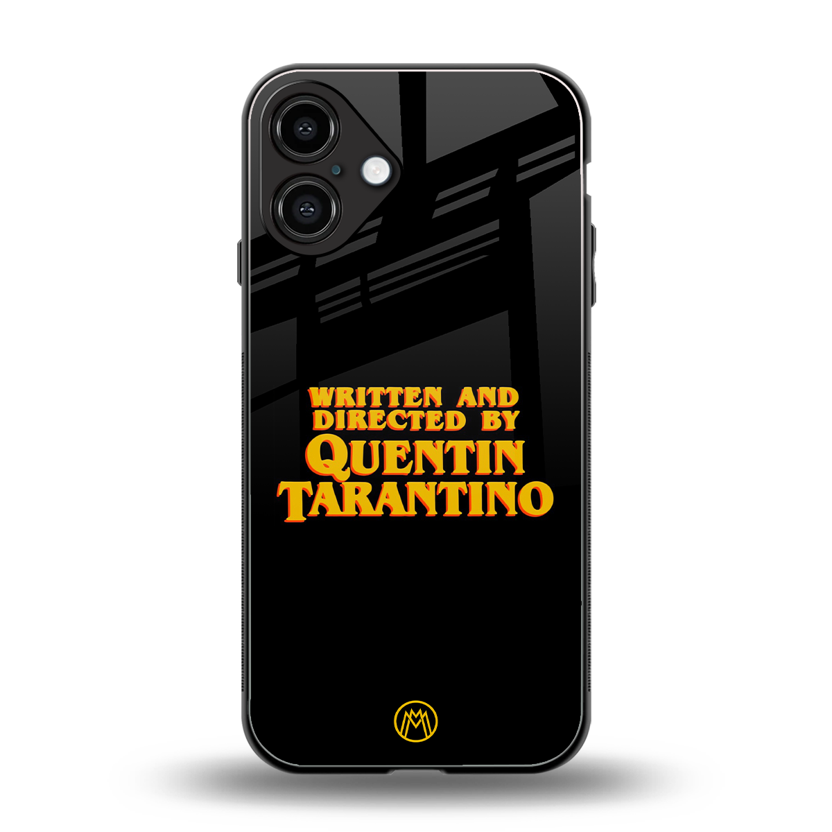quentin tarantino back phone cover | glass case for iphone 16 plus