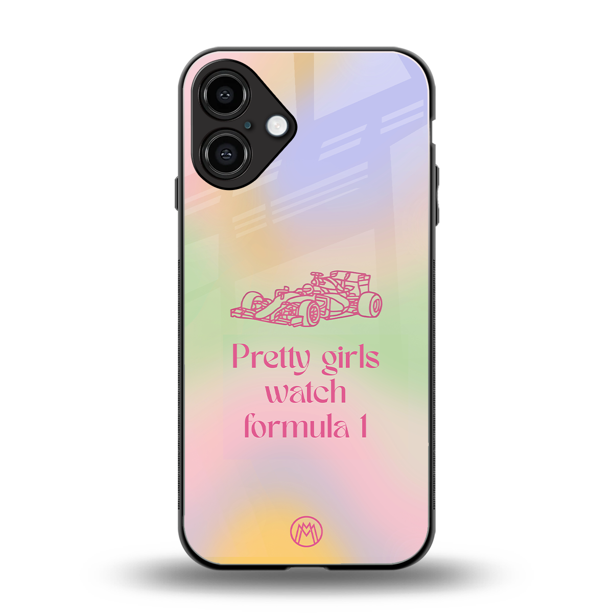 race chic back phone cover | glass case for iphone 16 plus