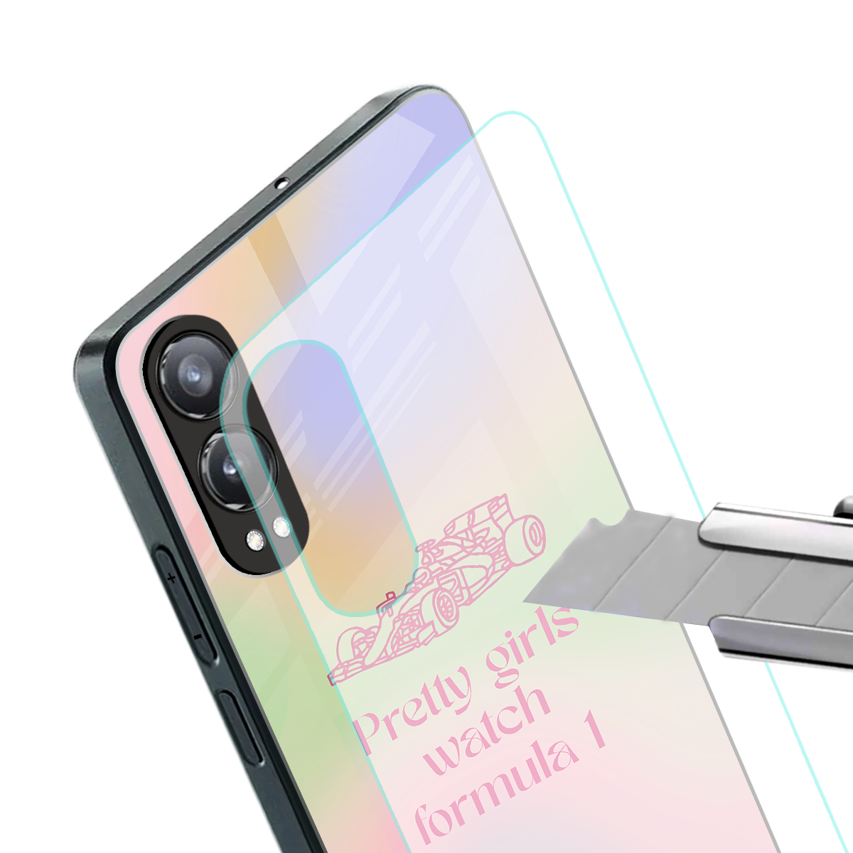 race chic back phone cover | glass case for oneplus nord ce 4 lite