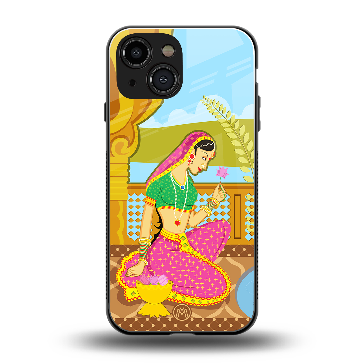 rani back phone cover | glass case for iphone 13 mini