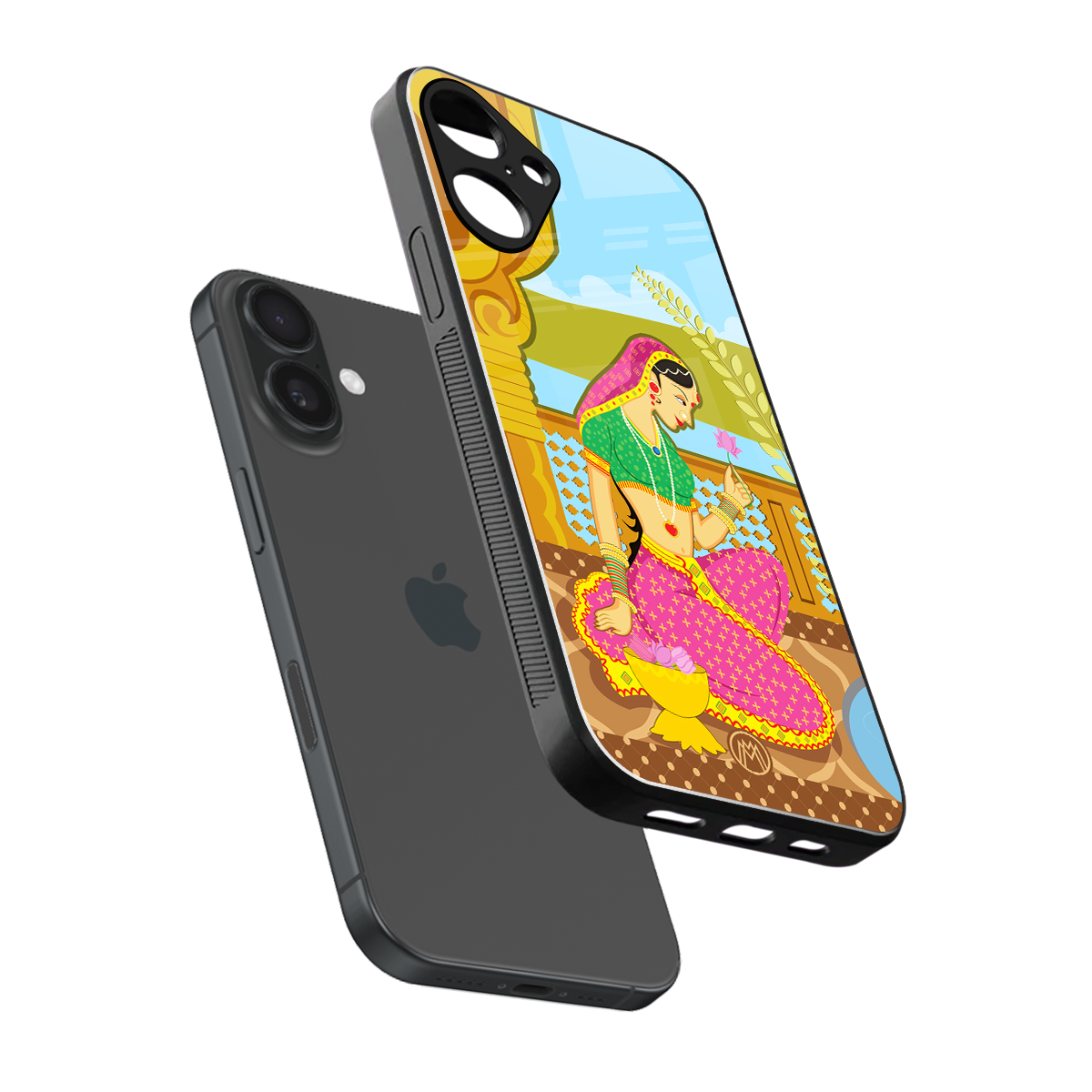 rani back phone cover | glass case for iphone 16 plus
