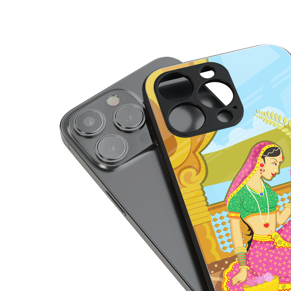 rani back phone cover | glass case for iphone 14 pro