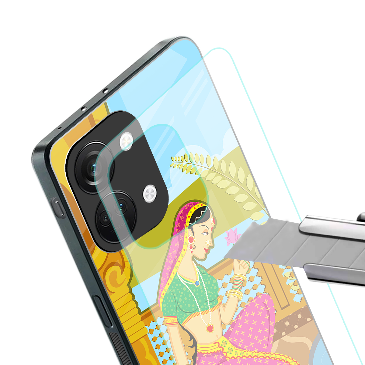 rani back phone cover | glass case for oneplus nord 3