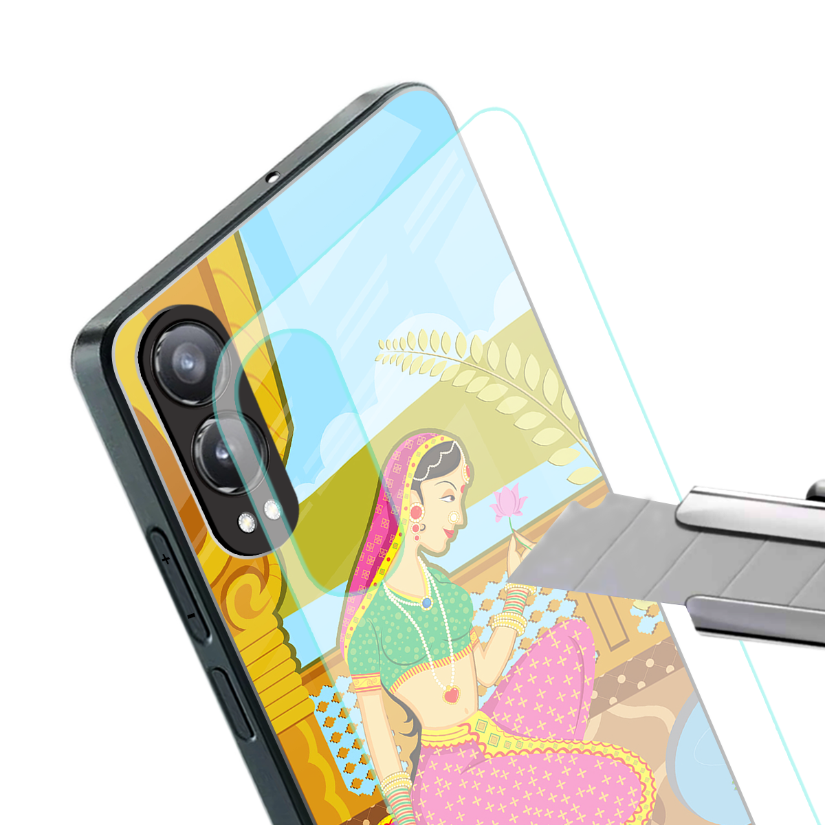 rani back phone cover | glass case for oneplus nord ce 4 lite